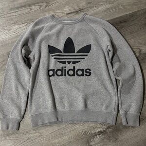 Adidas women’s Crewneck Sweater in Gray and Black